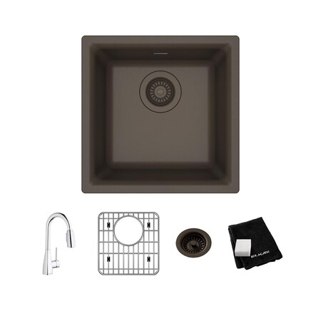 Elkay Sink Kit, Dual Mount, 0 Hole, Mocha ELG1616MC0FC